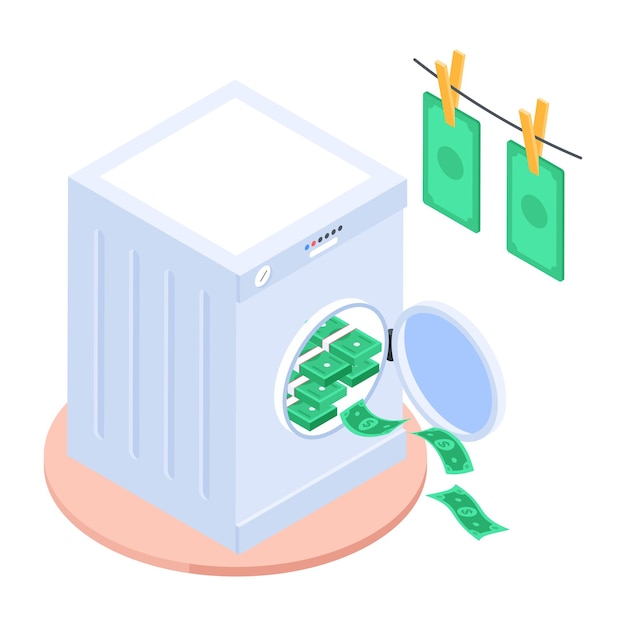 Check isometric icon of dryer machine