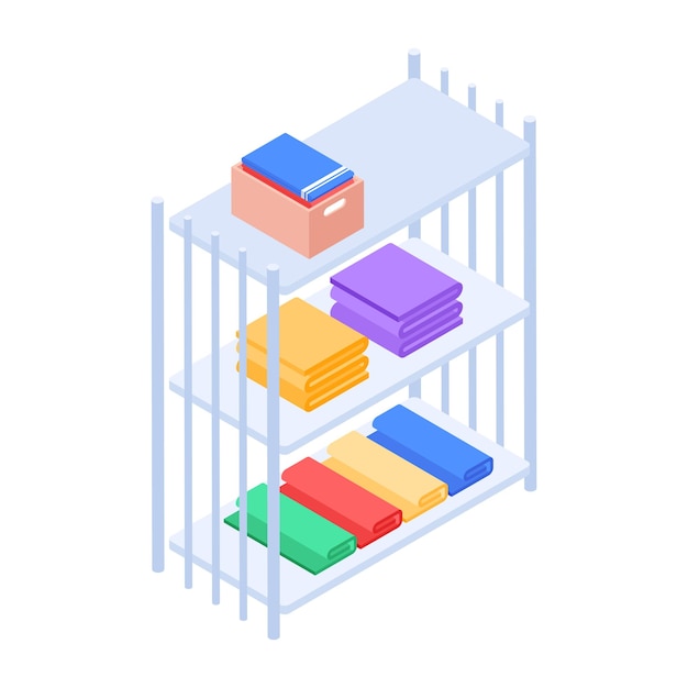 Check isometric icon of hanging frocks