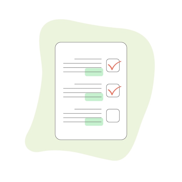 check list with checkboxes with check mark on the clipboard and mobile phone display with to do tasks list task synchronization outline vector illustration on white background