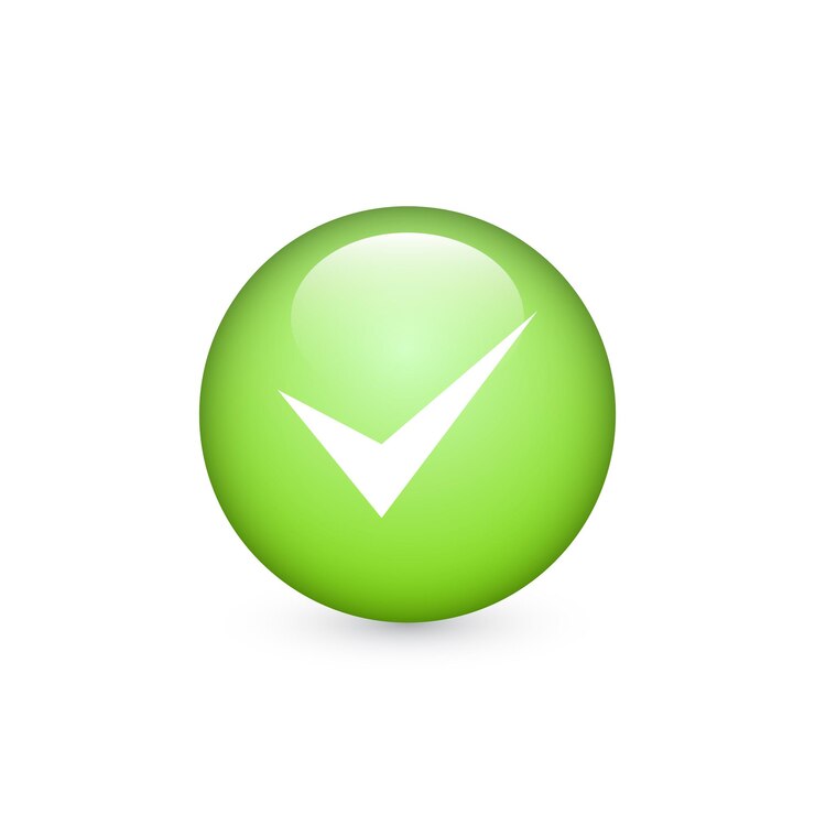 Vector check mark button icon vector illustration