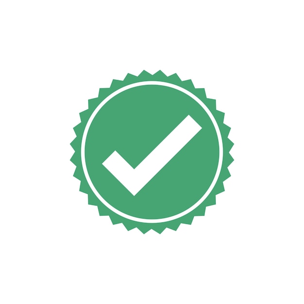 Check Mark Checklist Circle Badge Vector Template