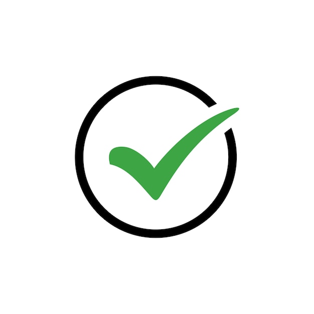 Check Mark Checklist Tick Icon Vector Logo Template