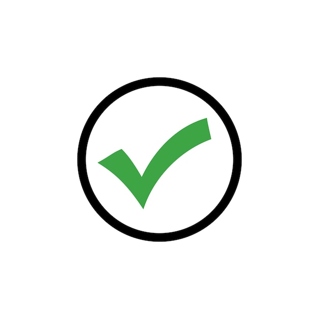 Check Mark Checklist Tick Icon Vector Logo Template