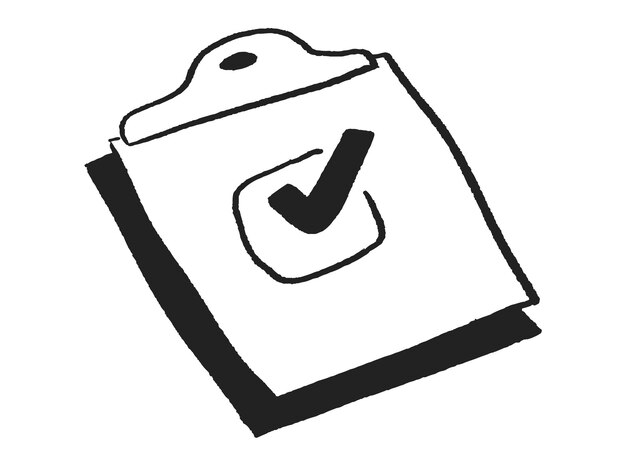 Vector check mark clipboard illustration