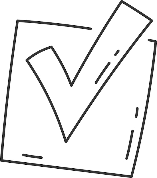 Vector check mark doodle