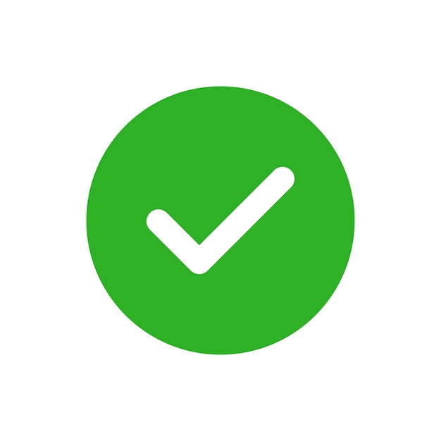 Check mark icon in green color