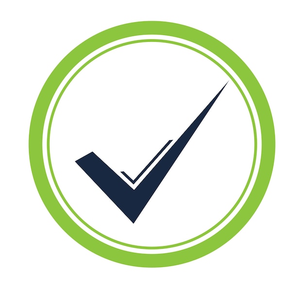Vector check mark icon logo element