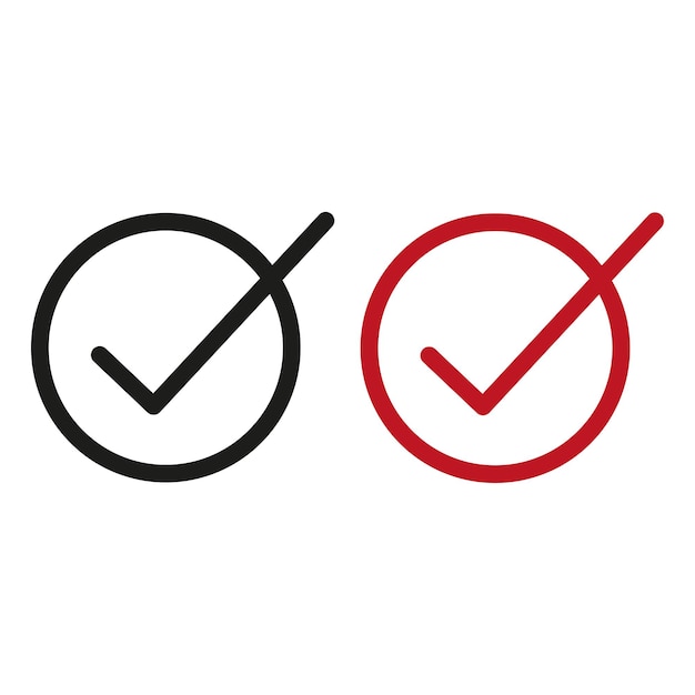 Vector check mark icon set check mark sign vector illustration eps 10