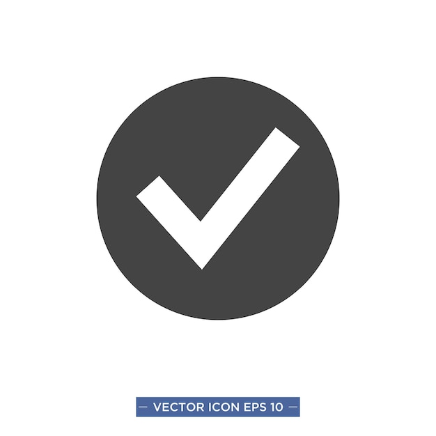 Check mark icon vector illustration