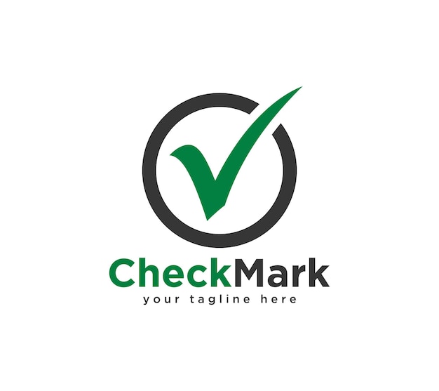 Vector check mark logo design on white background vector illustration