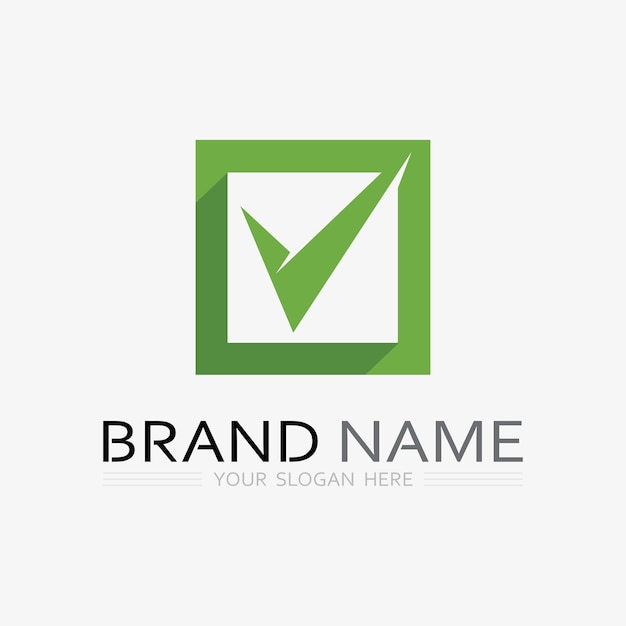 check mark logo icoon en symbool checklist ontwerp vector