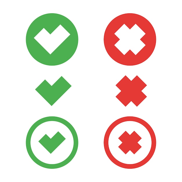 Vector check mark set