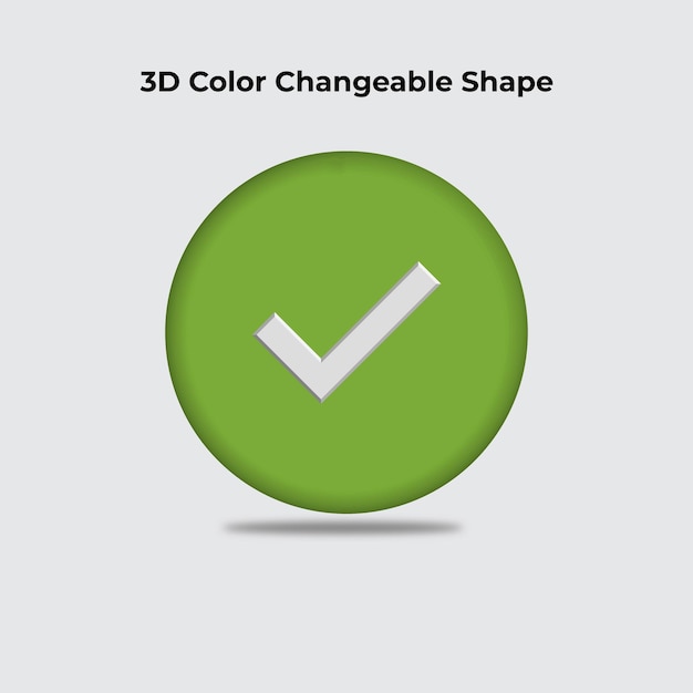 Знак галочки утвердил 3d дизайн