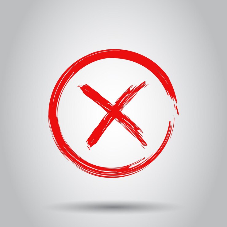 Vector check marks cross no wrong icon business concept vector illustration no checkmark symbol