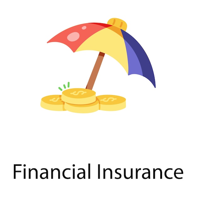 Check out flat icon of financial insurance