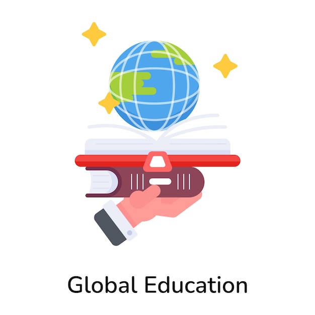 Check out flat icon of global education