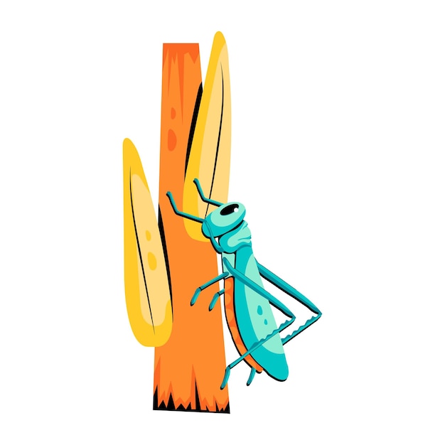 Check out flat icon of grasshopper