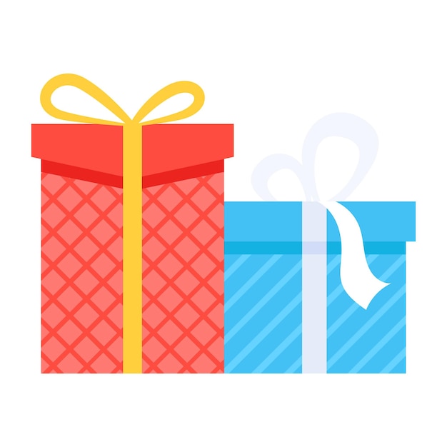 Check out flat icon of surprise box