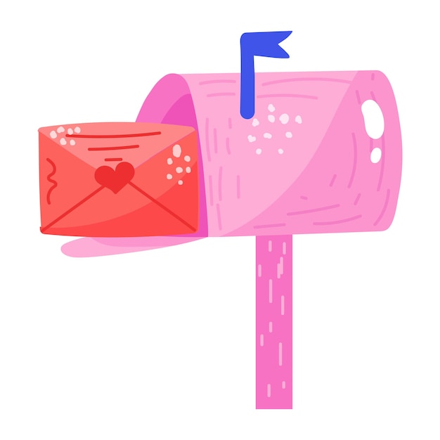 Check out flat sticker of mailbox