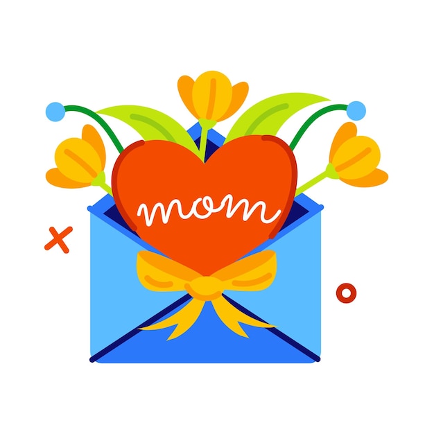 Check out flat sticker of a mom letter