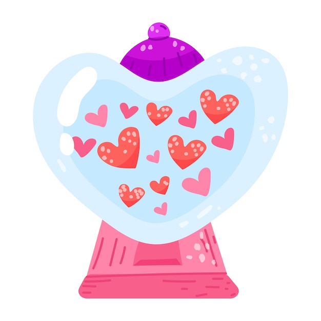 Check out flat sticker of valentine bubblegum