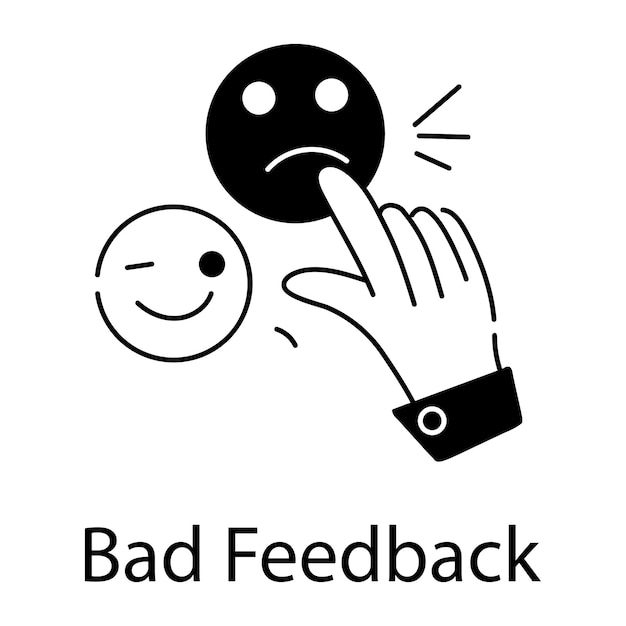 Check out glyph icon of bad feedback