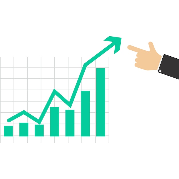 Check out the most profitable charts Vector illustration in flat style