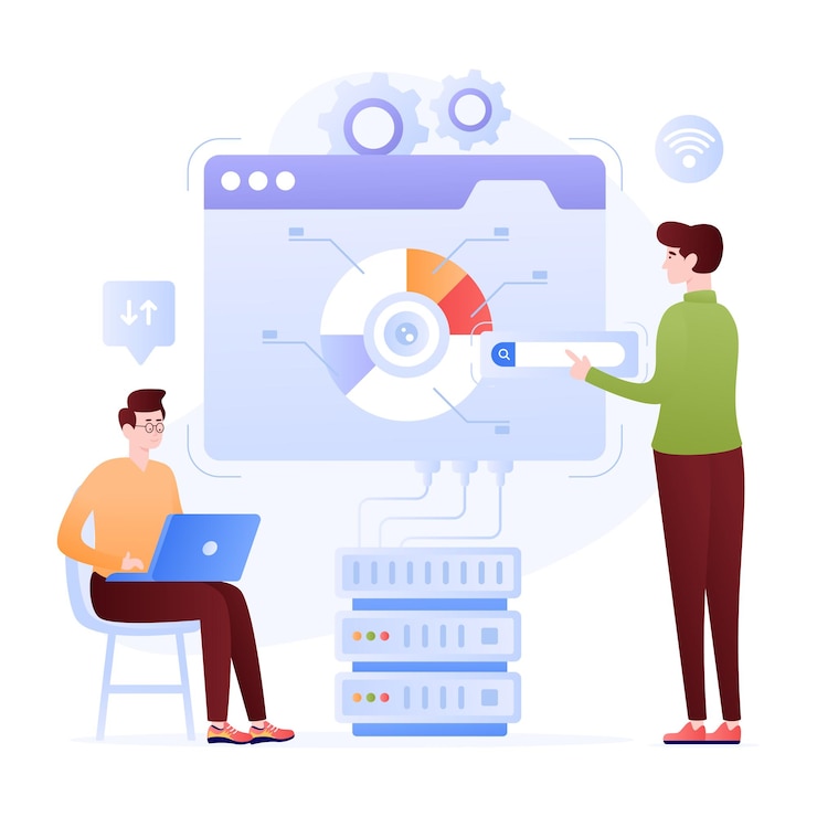 Vector check out premium flat illustration of business app