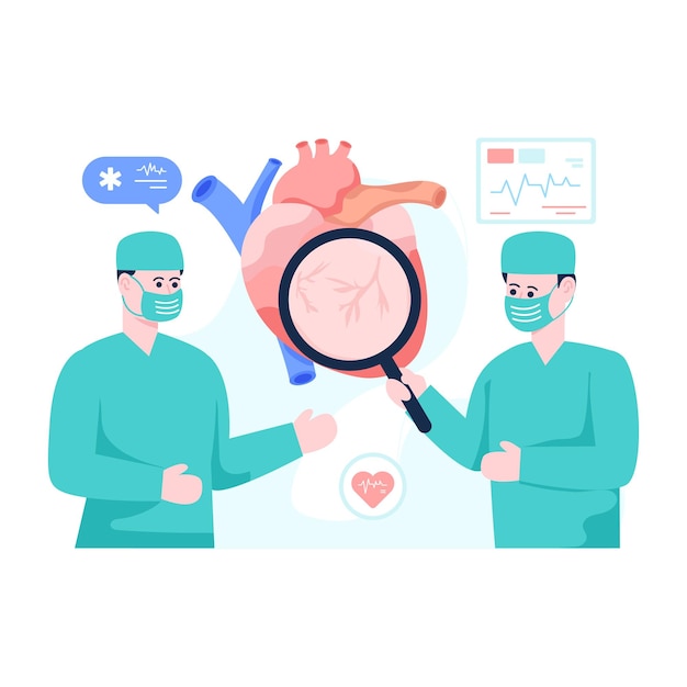 Check out this cardiologist flat illustration