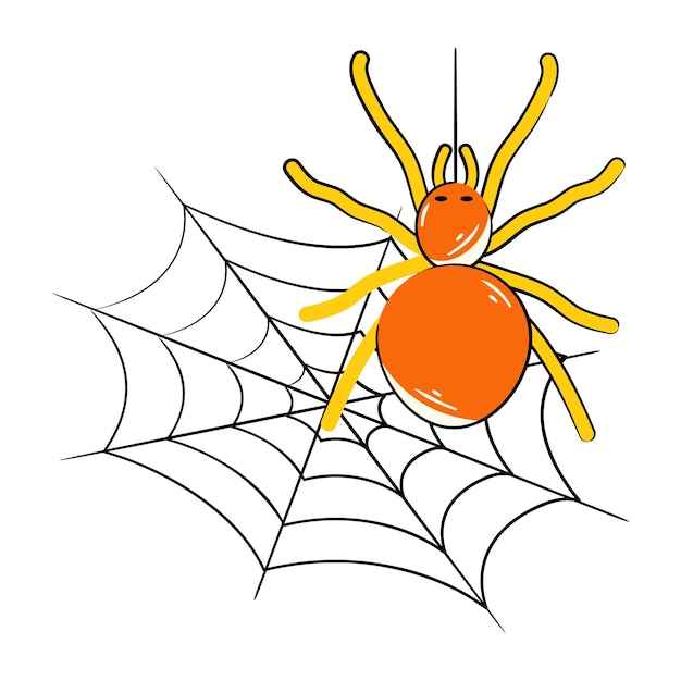 Check out this colourful flat sticker of a spider cobweb