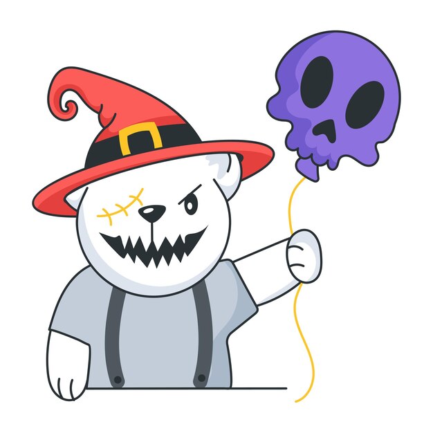 Check out this cute wizard bear doodle sticker