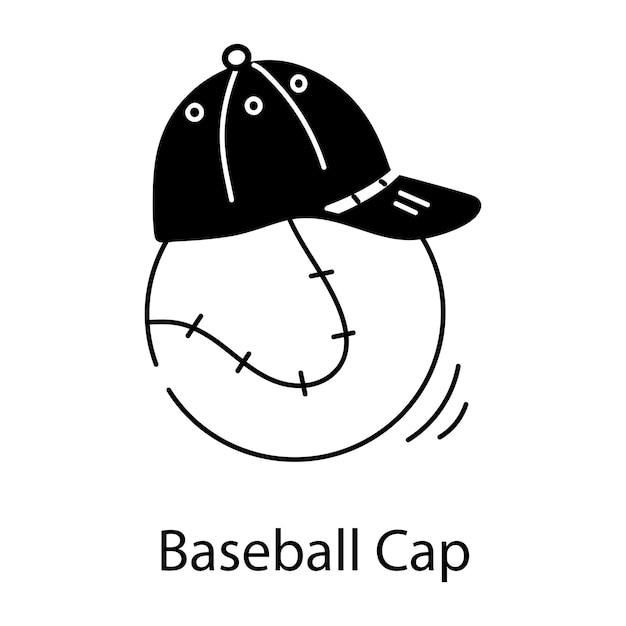 Check out this doodle icon of baseball cap