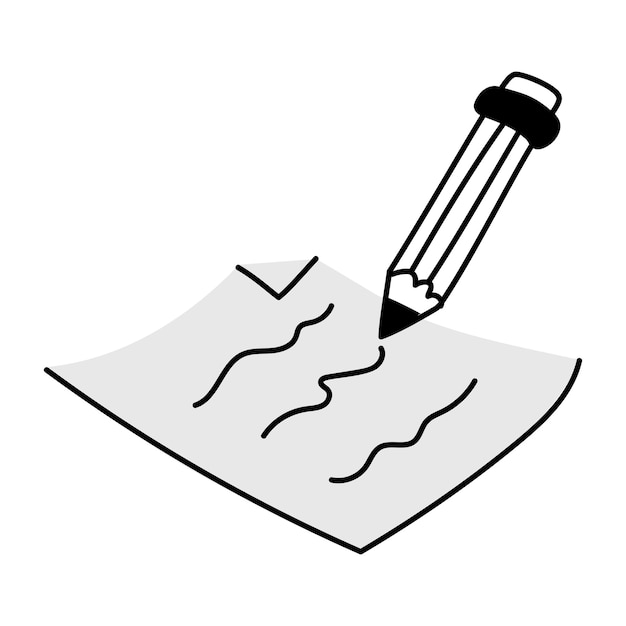 Vector check out this doodle icon of content marketing