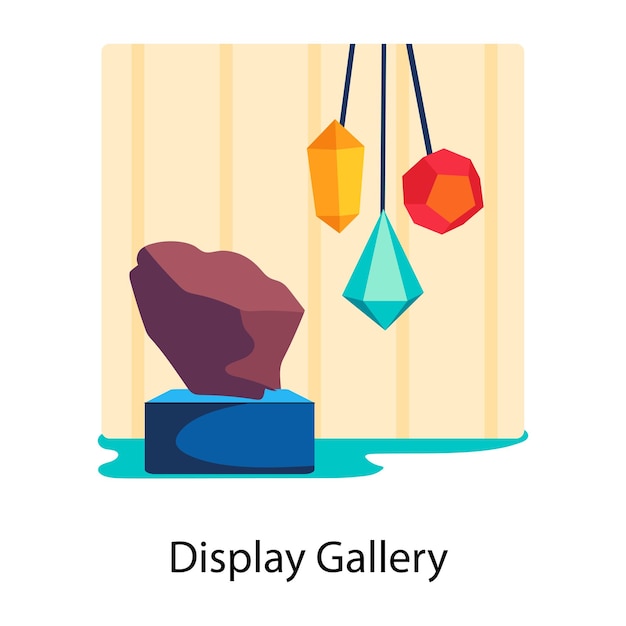 Check out this flat icon of display gallery