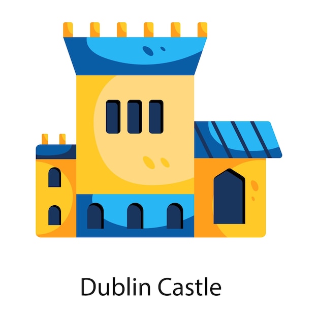 Check out this flat icon of dublin castle