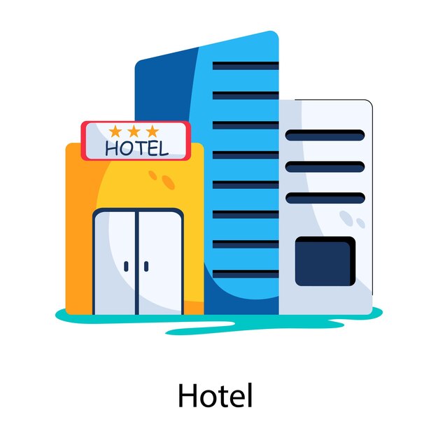 Vector check out this flat icon of a hotel