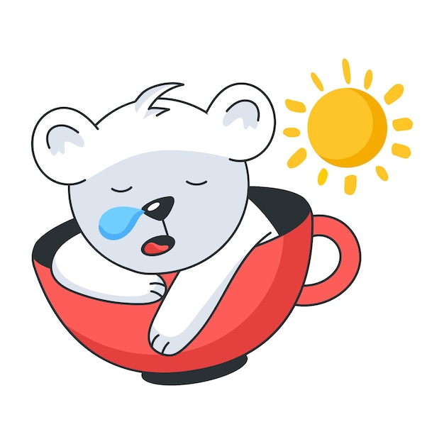 Check out this flat sticker of feeling sleepy
