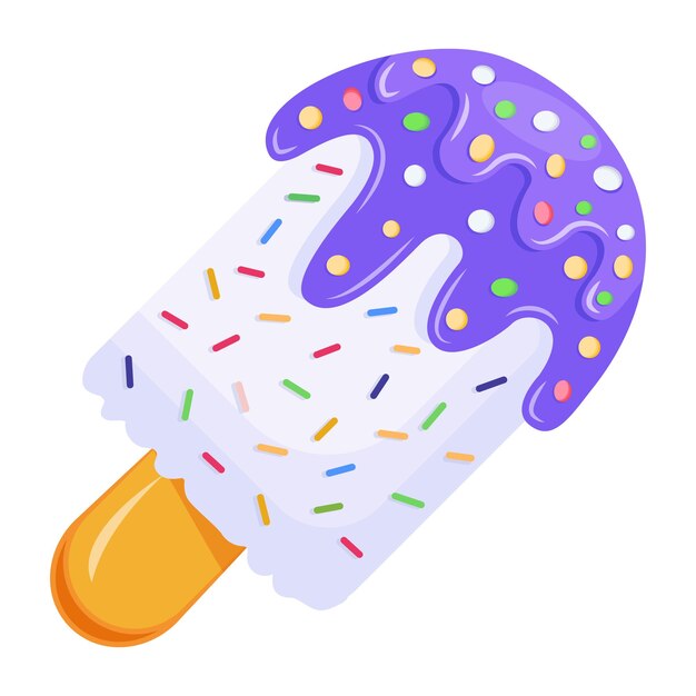 Check out this isometric icon of popsicle frozen dessert