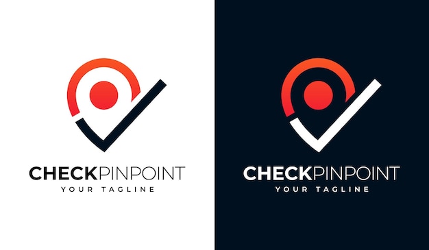check pin point logo creative design