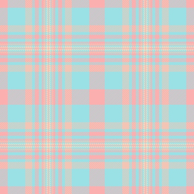 Check plaid background of fabric tartan texture with a textile vector pattern seamless