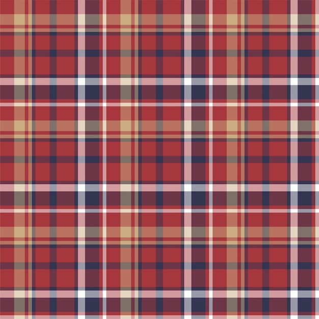 Check plaid seamless pattern.   Flat fabric design. Tartan.