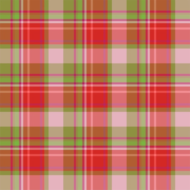 Check plaid seamless pattern. Vector background of textile ornament. Flat fabric design. Tartan.