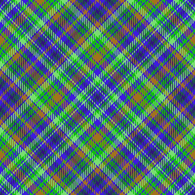 Check seamless background Plaid fabric pattern Vector tartan textile texture