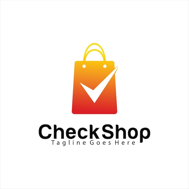 Check shop logo design template