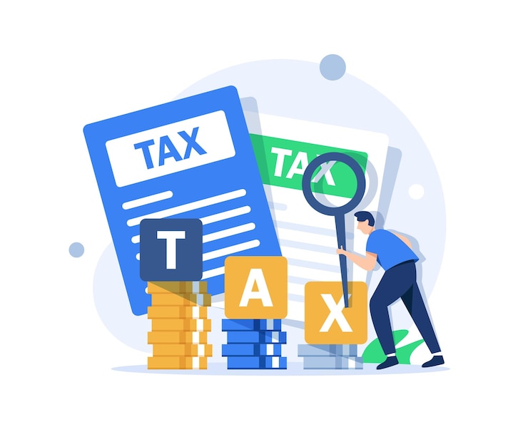 Vector check tax documentsincome tax filingrefund and payment concept