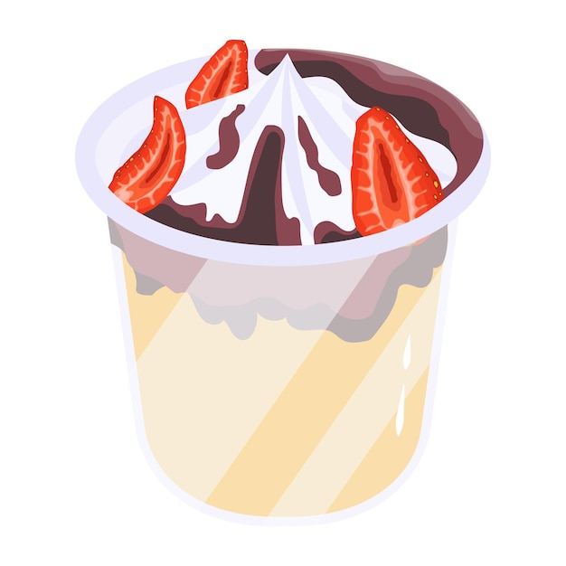 Посмотрите на этот красочный плоский значок мороженого