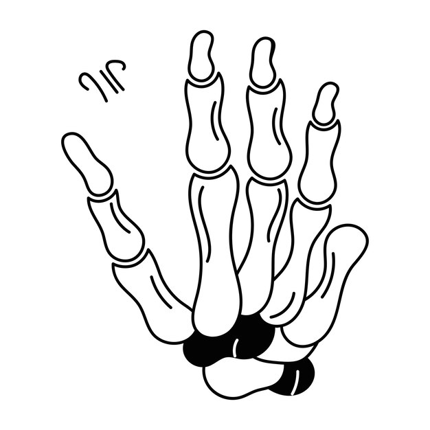 Check this doodle icon of ossified hand