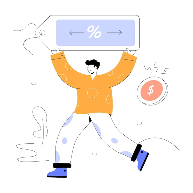 Check this flat illustration of discount