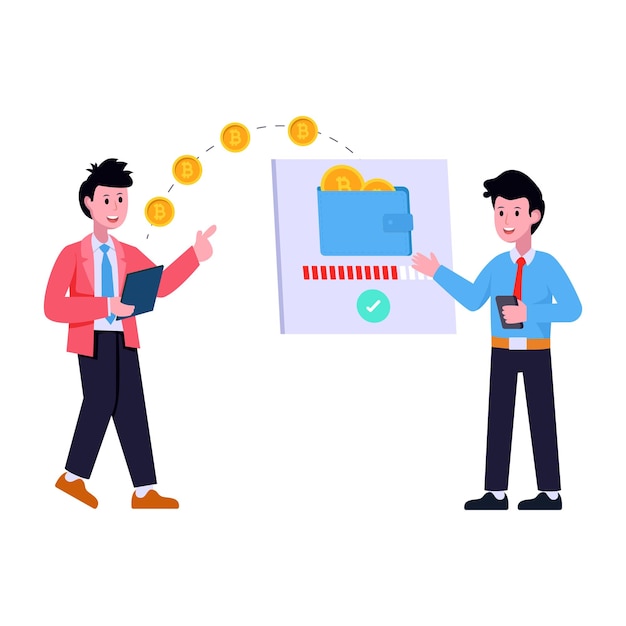 Check this flat illustration of online payment