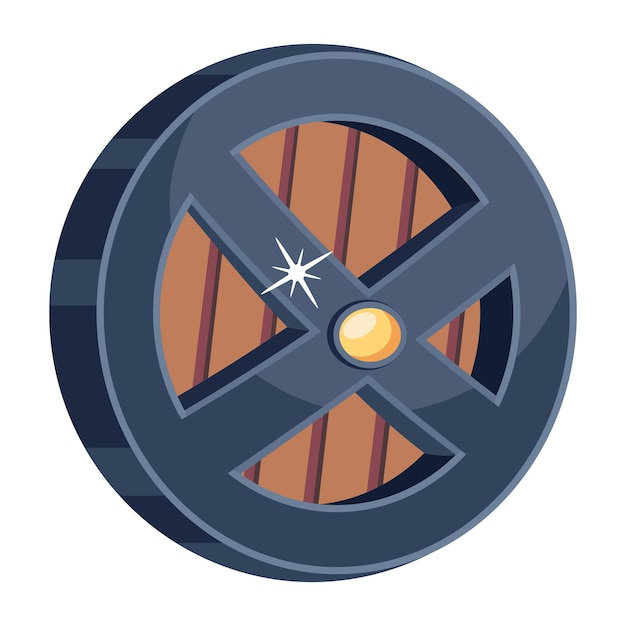 Check this trendy 2d battle shield icon